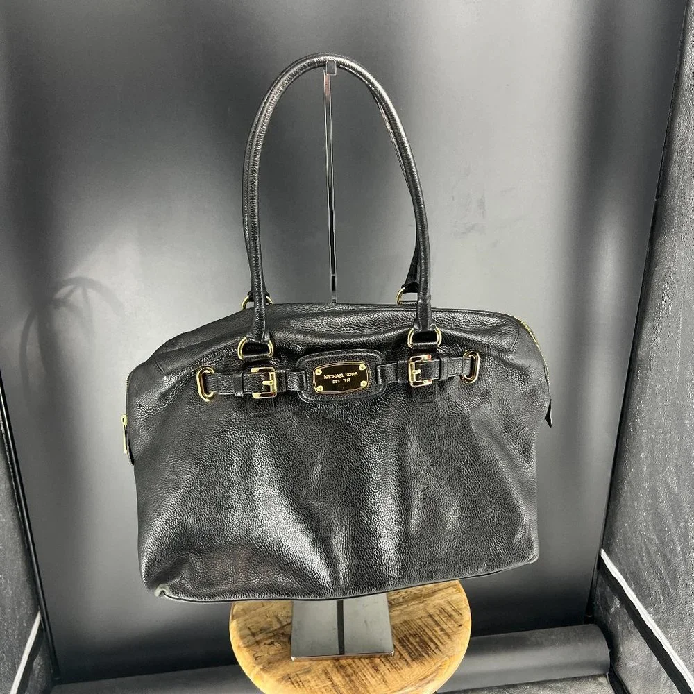 Black Michael Kors Leather Weekender